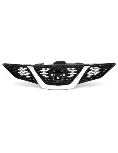 Bezel front grille for qashqai 2014- black chrome with hole room Aftermarket Bumpers and accessories