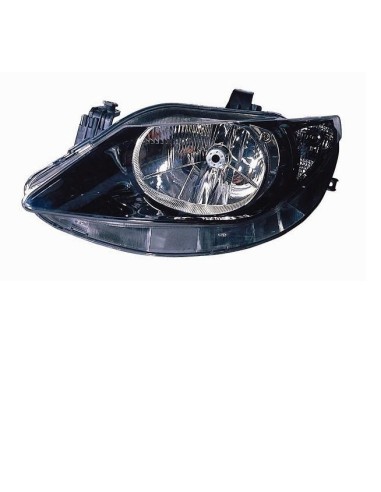 Headlight right front headlight for Seat Ibiza 2008 to 2011 h4 Black Aftermarket Lighting