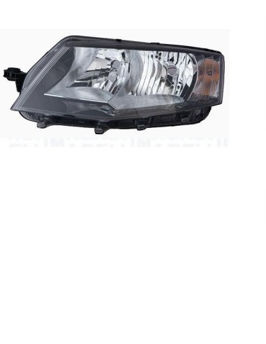 Faro proiettore anteriore destro per skoda octavia 2013 al 2016 parabola nera Aftermarket Illuminazione