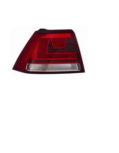 Fanale faro posteriore destro per vw golf 7 2012 in poi esterno rosso scuro Aftermarket Illuminazione