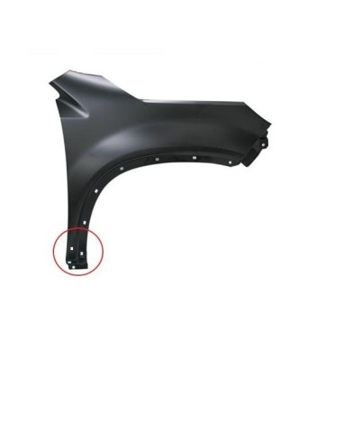 Right front fender for sorento 2010- with parafanghino holes and modanatua Aftermarket Plates