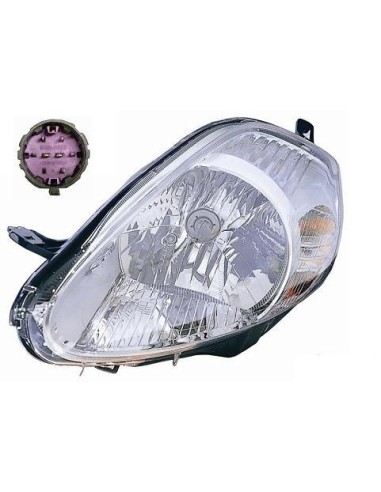 Faro anteriore destro per grande punto 2008- parabola cromata connettore rosa Aftermarket Illuminazione