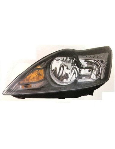 Headlight right front headlight for Ford Focus 2007 to 2010 Black Chrome Aftermarket Lighting