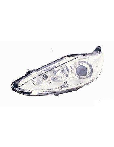 Headlight right front headlight for ford fiesta 2008 onwards lenticular chrome Aftermarket Lighting