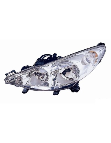 Right headlight for Peugeot 207 2006 onwards without fog lights Aftermarket Lighting