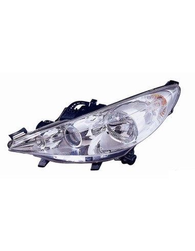 Headlight right front headlight for Peugeot 207 2006 onwards with fog lights Aftermarket Lighting