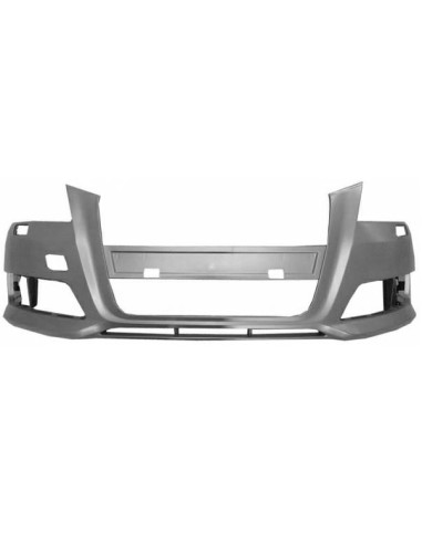 Front bumper AUDI A3 2008 to 2012 with headlight washer holes Aftermarket Bumpers and accessories