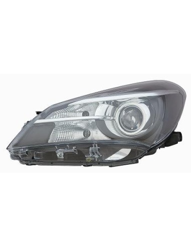 Left headlight for Toyota Yaris 2014 onwards parable lenticular black Aftermarket Lighting