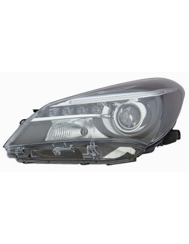 Faro luz delantero izquierdo toyota yaris 2014 en adelante parábola negra led Lucana Faros y luz