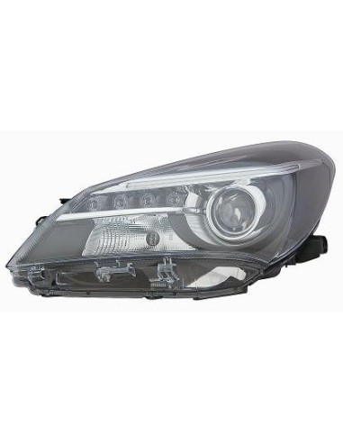 Left headlight for Toyota Yaris 2014- parable lenticular black led Aftermarket Lighting