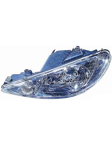 Faro proiettore anteriore sinistro per per peugeot 206 1998 al 2009 H7/H7 Aftermarket Illuminazione