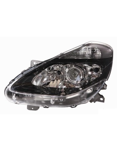 Left headlight for renault clio 2009 to 2012 black with halogen lens Aftermarket Lighting