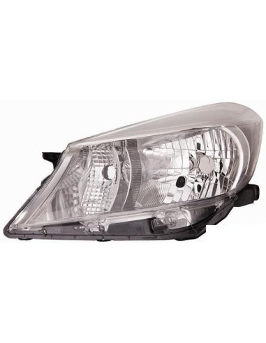 Left headlight for Toyota Yaris 2011 to 2014 chrome gray border Aftermarket Lighting