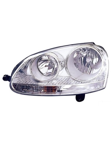 Faro anteriore sinistro per vw golf 5 2003 al 2008 jetta 2005 al 2010 cromato Aftermarket Illuminazione