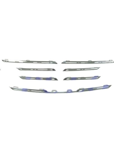 Kit chrome strips grille Renault Megane 2015 onwards Aftermarket Bumpers and accessories