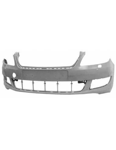 Front bumper Skoda Fabia roomster 2010 to 2014 with headlight washer holes Aftermarket Bumpers and accessories