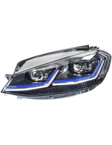 Faro luz proyector delantero izquierdo VW Golf 7 2017 en adelante full led fbl marco drl azul hella Faros y luz