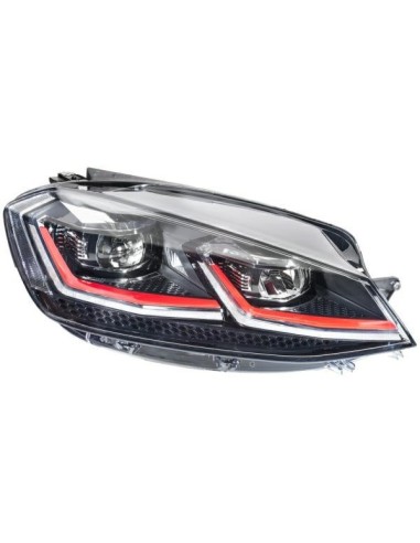 Phare projecteur avant gauche pour vw Golf 7 2017 en puis full led FBL avec cadre drl rouge hella Phares et Feux