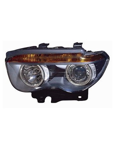 Faro anteriore destro per bmw serie 7 e65 e66 2001 al 2005 alogeno eco nero Aftermarket Illuminazione