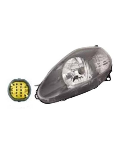 Left headlight for the Grande Punto 2008- parable gray yellow connector Aftermarket Lighting