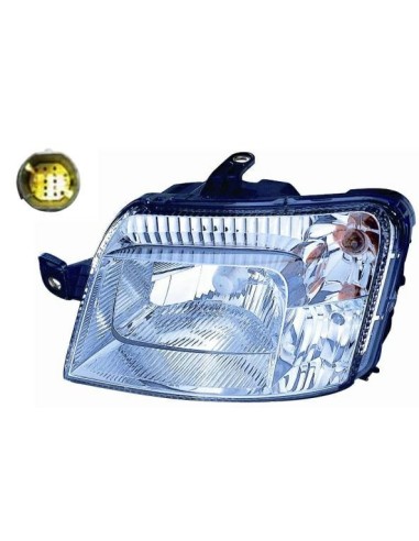 Faro anteriore sinistro per fiat panda 2003 al 2009 spinotto bianco 7 pin Aftermarket Illuminazione