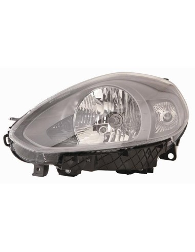 Left headlight Punto Evo 2009- point 2012- parable dark gray Aftermarket Lighting
