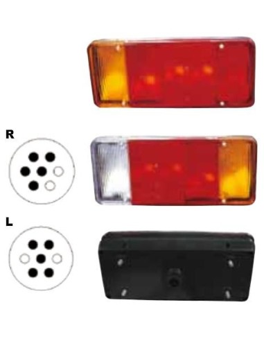 Fanale posteriore destro per iveco daily 2000 al 2006 cassonato attacco piccolo Aftermarket Illuminazione
