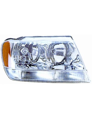 Headlight left front headlight for jeep Grand Cherokee 1999 to 2005 chrome Aftermarket Lighting