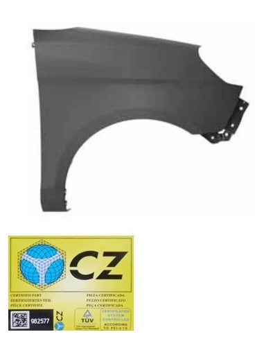 Right front fender for Kia Picanto 2008 onwards without hole arrow Aftermarket Plates