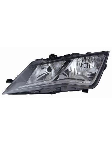 Headlight right front headlight for Seat Leon 2012 onwards parable halogen black Aftermarket Lighting