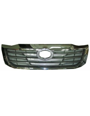 Bezel front grille for Toyota Hilux 2011 to 2015 chromed and gray Aftermarket Bumpers and accessories