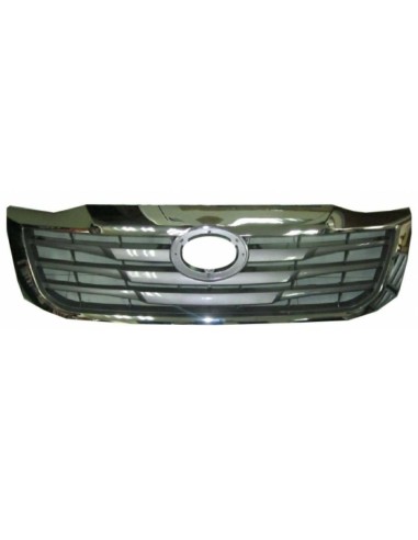 Mascarilla parrilla delantero para toyota hilux 2011 en adelante cromata y gris Lucana Parachoques y Accesorios