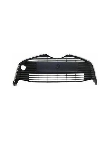The central grille front bumper for yaris 2014- Black with chrome bezel Aftermarket Bumpers and accessories