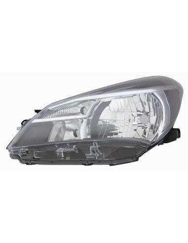 Headlight right front headlight for Toyota Yaris 2014 onwards h4 black dish Aftermarket Lighting