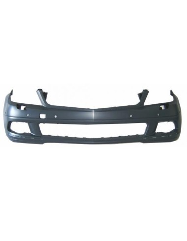 Front bumper Class C W204 2007- elegance avantgarde holes sensors and headlight washer Aftermarket Bumpers and accessories