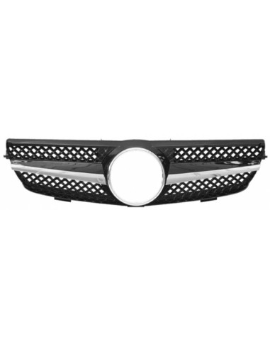 Bezel front grille for Mercedes CLK 2002 onwards chrome perforated black Aftermarket Bumpers and accessories