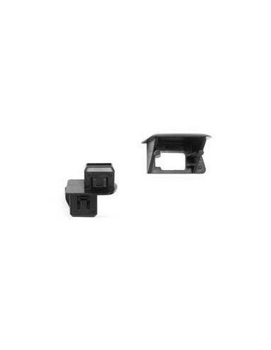 Kit bracket and clip the front bumper left for Nissan Micra 2003 to 2010 Aftermarket Plates