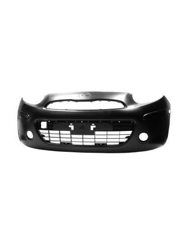 Front bumper for micra 2010-2013 with holes in frame grid and sensors park Aftermarket Bumpers and accessories