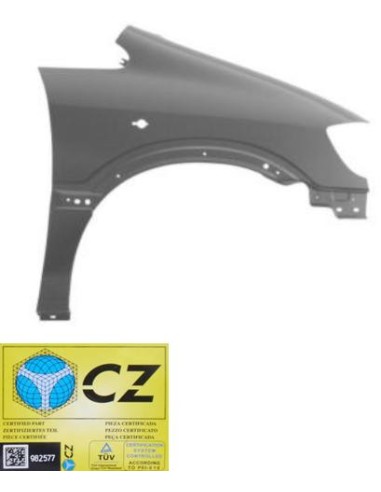 Right front fender Opel Zafira 1999 to 2005 Aftermarket Plates
