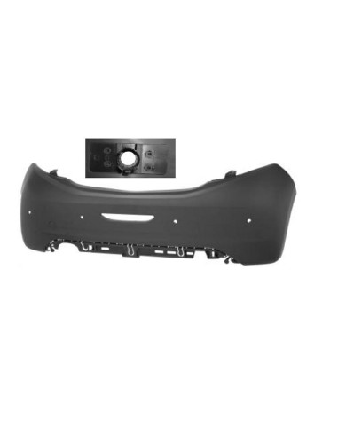 Rear bumper for 208 2012- with holes sensors park (Bosch media) Aftermarket Bumpers and accessories