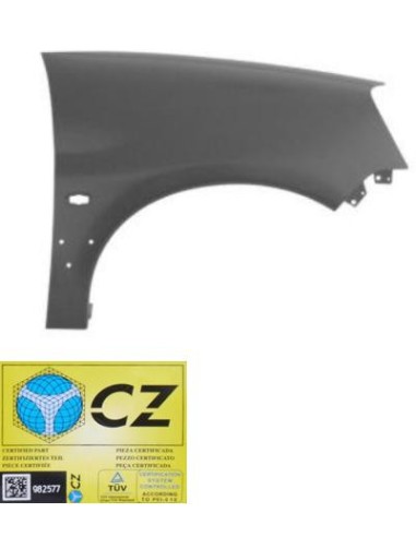 Right front fender berlingo ranch Partners 2003-2007 with holes trim Aftermarket Plates