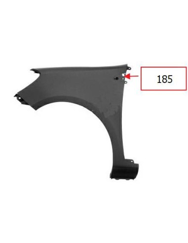 Left front fender for renault clio 2005 to 2012 hole 185 Aftermarket Plates