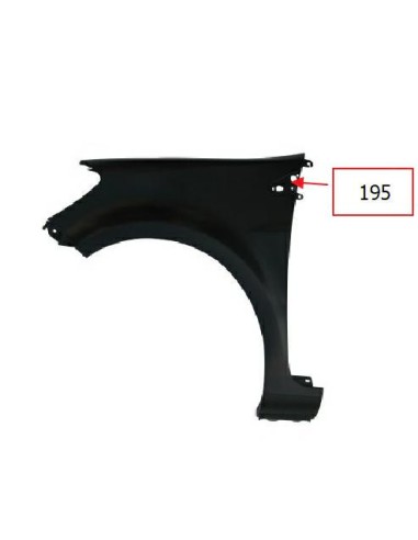 Left front fender for renault clio 2005 to 2012 hole 195 Aftermarket Plates