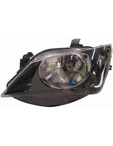Headlight right front headlight for Seat Ibiza 2012 to 2016 H4 black dish Aftermarket Lighting