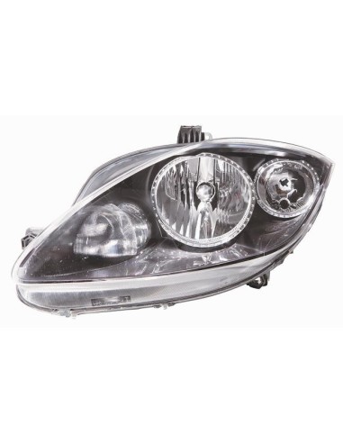 Headlight right front headlight for Seat Leon 2009 to 2012 black dish Aftermarket Lighting
