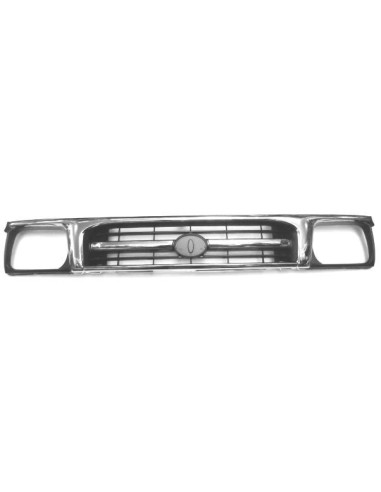 Bezel front grille for Toyota Hilux 1998 to 2000 4WD gray and chrome plated Aftermarket Bumpers and accessories