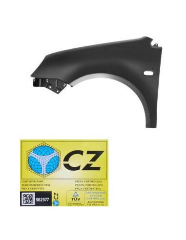 Parafango anteriore sinistro per volkswagen polo 2001 al 2005 Aftermarket Lamierato