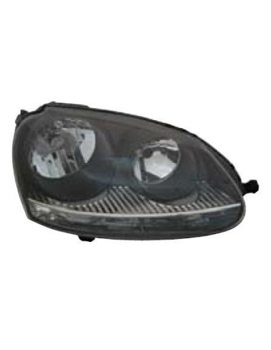 Headlight right front headlight for VW Golf 5 2003 to 2008 black dish Aftermarket Lighting