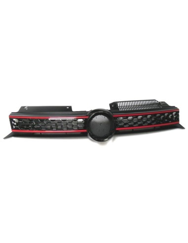 Bezel front grille for VW Golf 6 gti 2009 to 2012 with red profile Aftermarket Bumpers and accessories