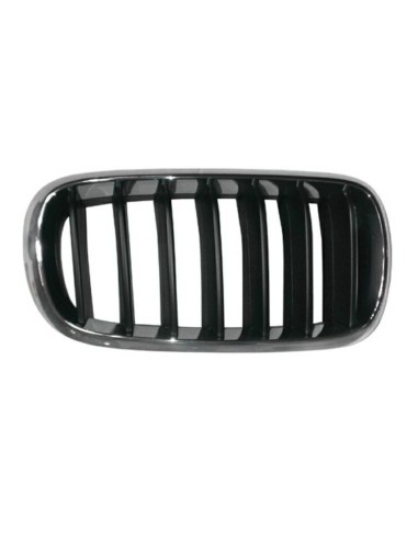 Mascarilla rejilla delantera derecha bmw x5 F15 X6 F16 de 2014 en adelante cromata y negra